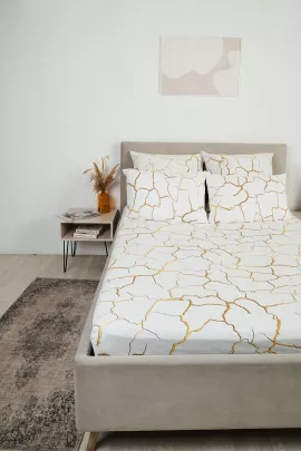 Простыня бязь - Кракле, цвет белый