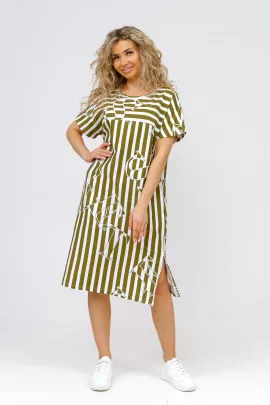 Платье 1086 П (хаки)