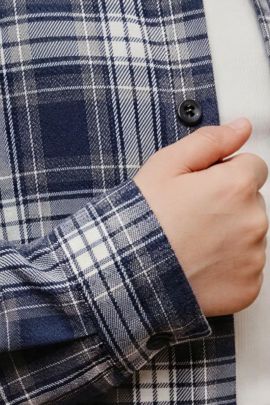 Рубашка подростковая синяя