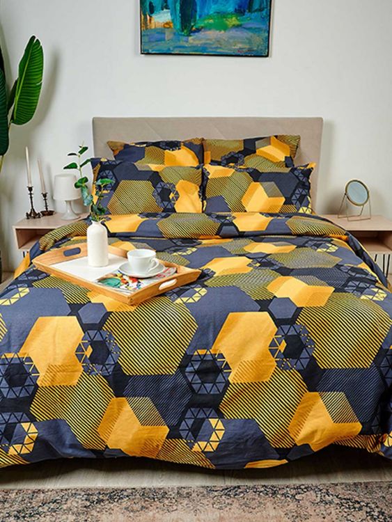 КПБ бязь Премиум - Золотые шестигранники