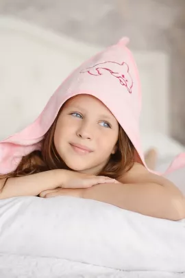 Махровое полотенце - уголок Дельфин разм 90х90 см