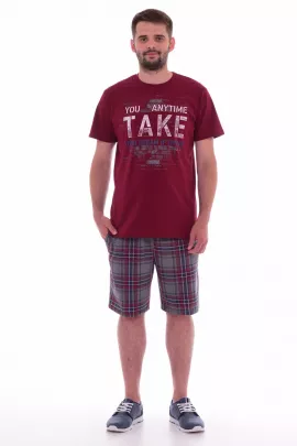 Пижама мужская 9-103а (бордо)