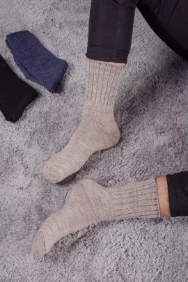 Носки мужские 24901 шерстяные бежевый последний размер