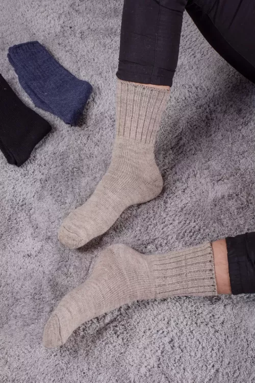 Носки мужские 24901 шерстяные бежевый последний размер