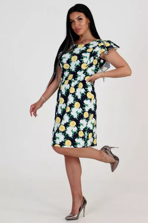 Платье 24763 синий последний размер